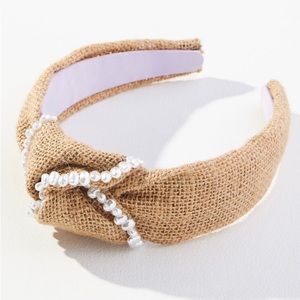 Anthropologie Violet & Brooks Embellished Jute Headband